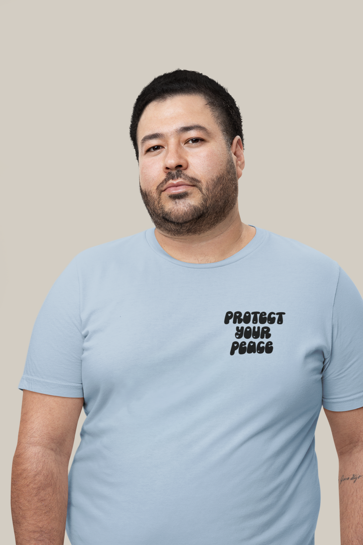 Protect Your Peace  Pocket T-Shirt (baby blue)