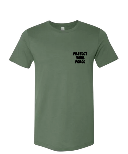 Protect Your Peace  Pocket T-Shirt (pine green)
