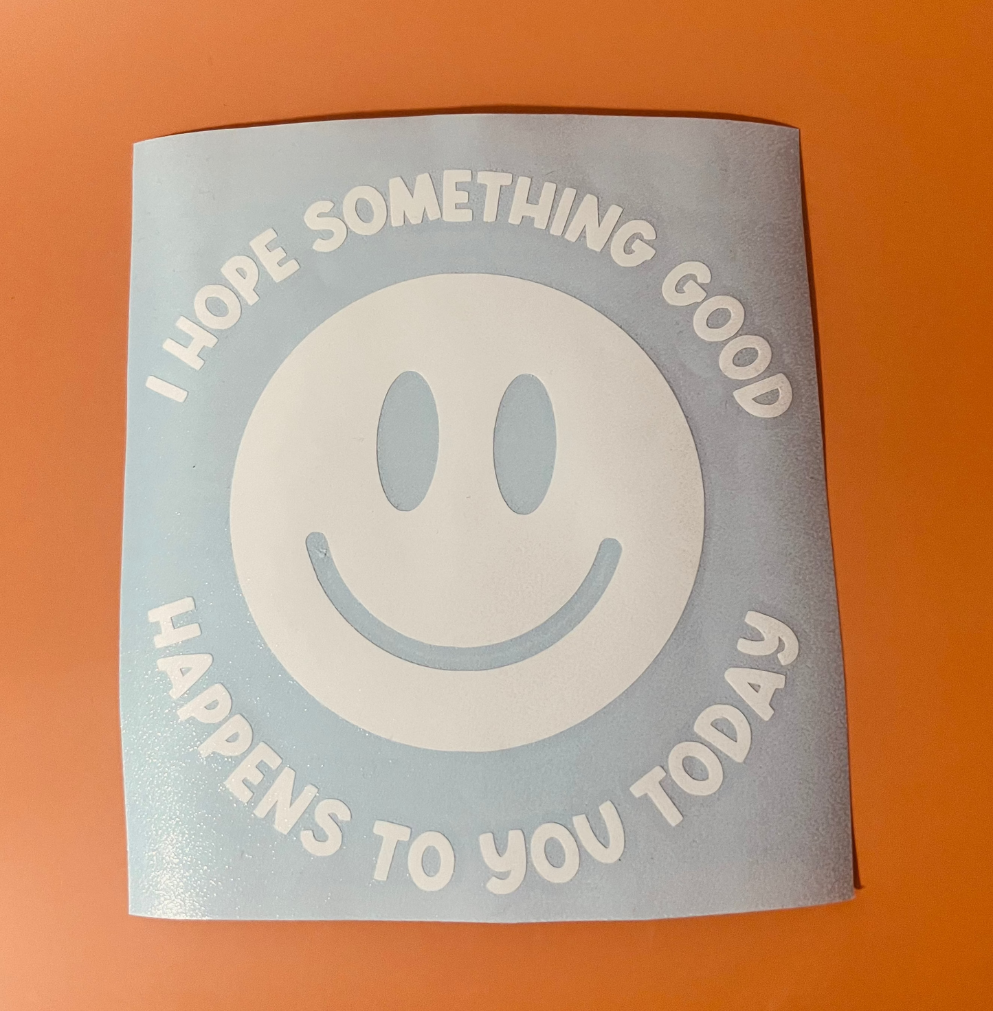 Something good happy face decal