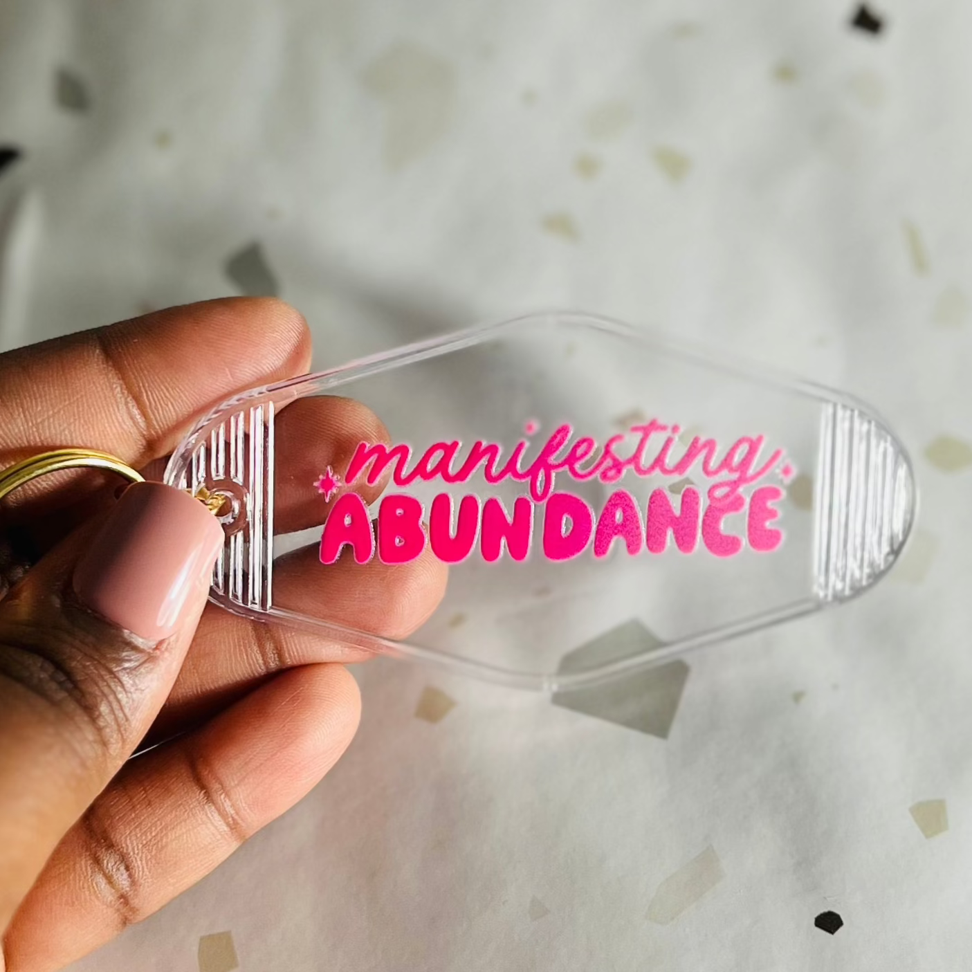 Manifest abundance keychain