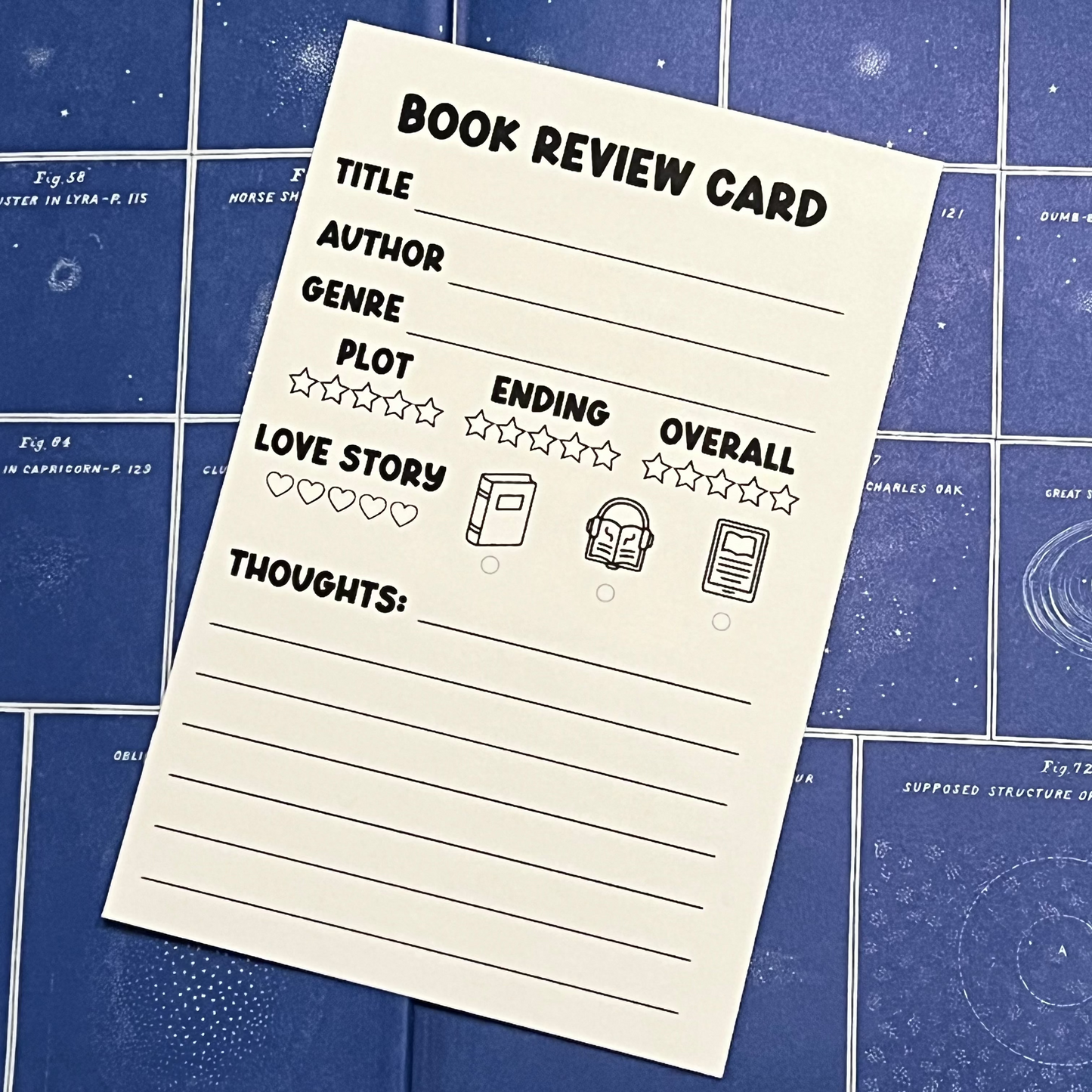 Romance Book Review Card