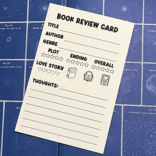 Romance Book Review Card