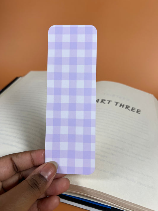 Purple Gingham Bookmark