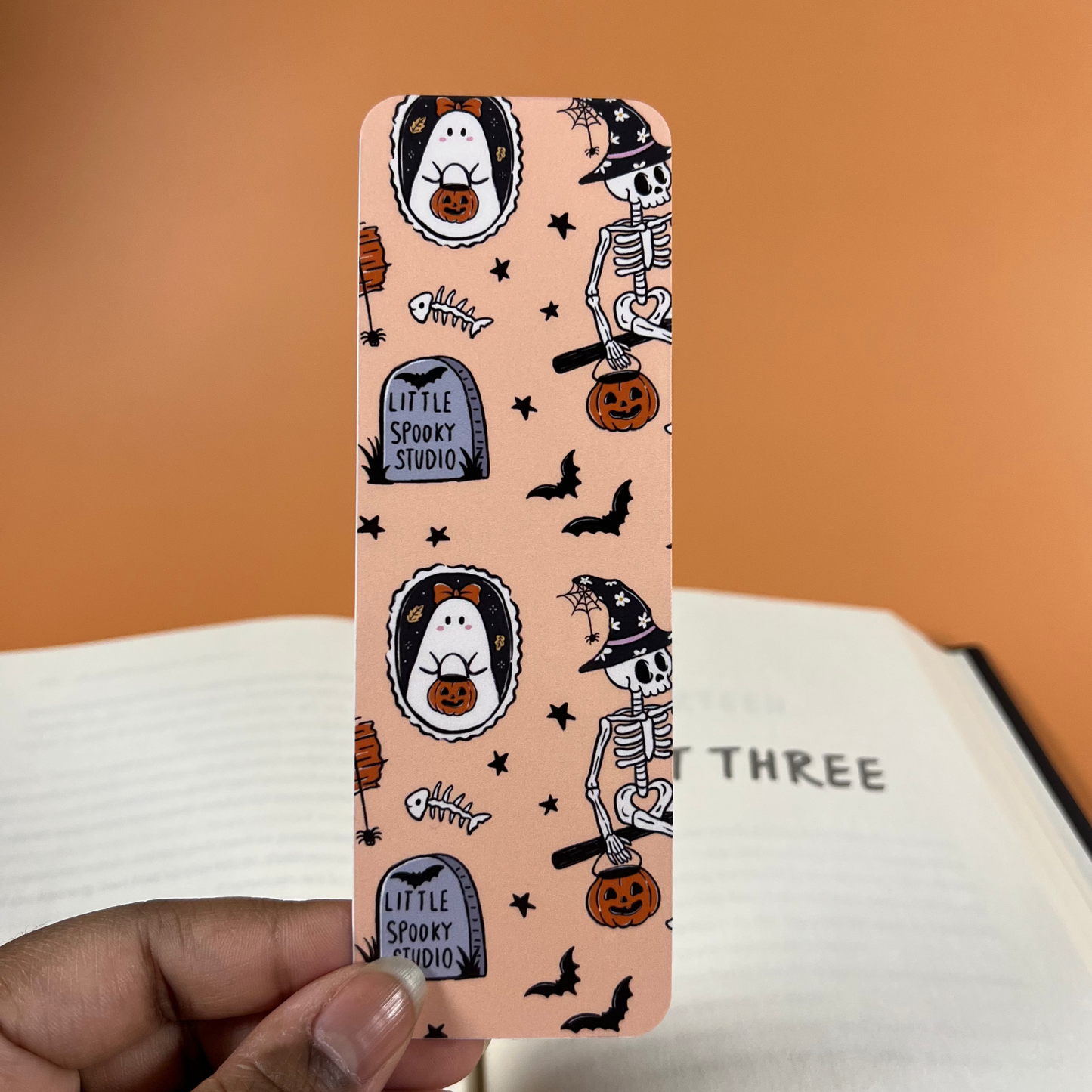 Orange Ghostly Frame Bookmark