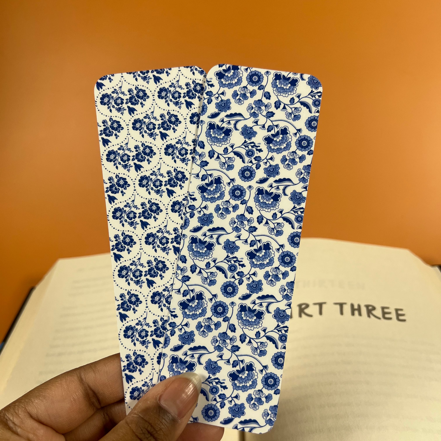 Blue Floral Bookmark Bundle