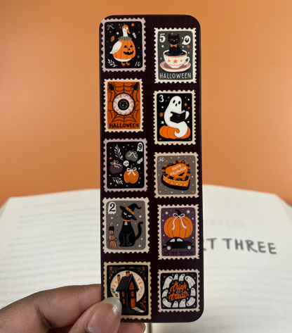 Burgundy Halloween Stamp Bookmark