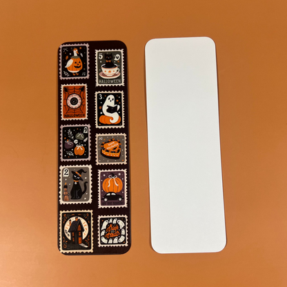 Burgundy Halloween Stamp Bookmark
