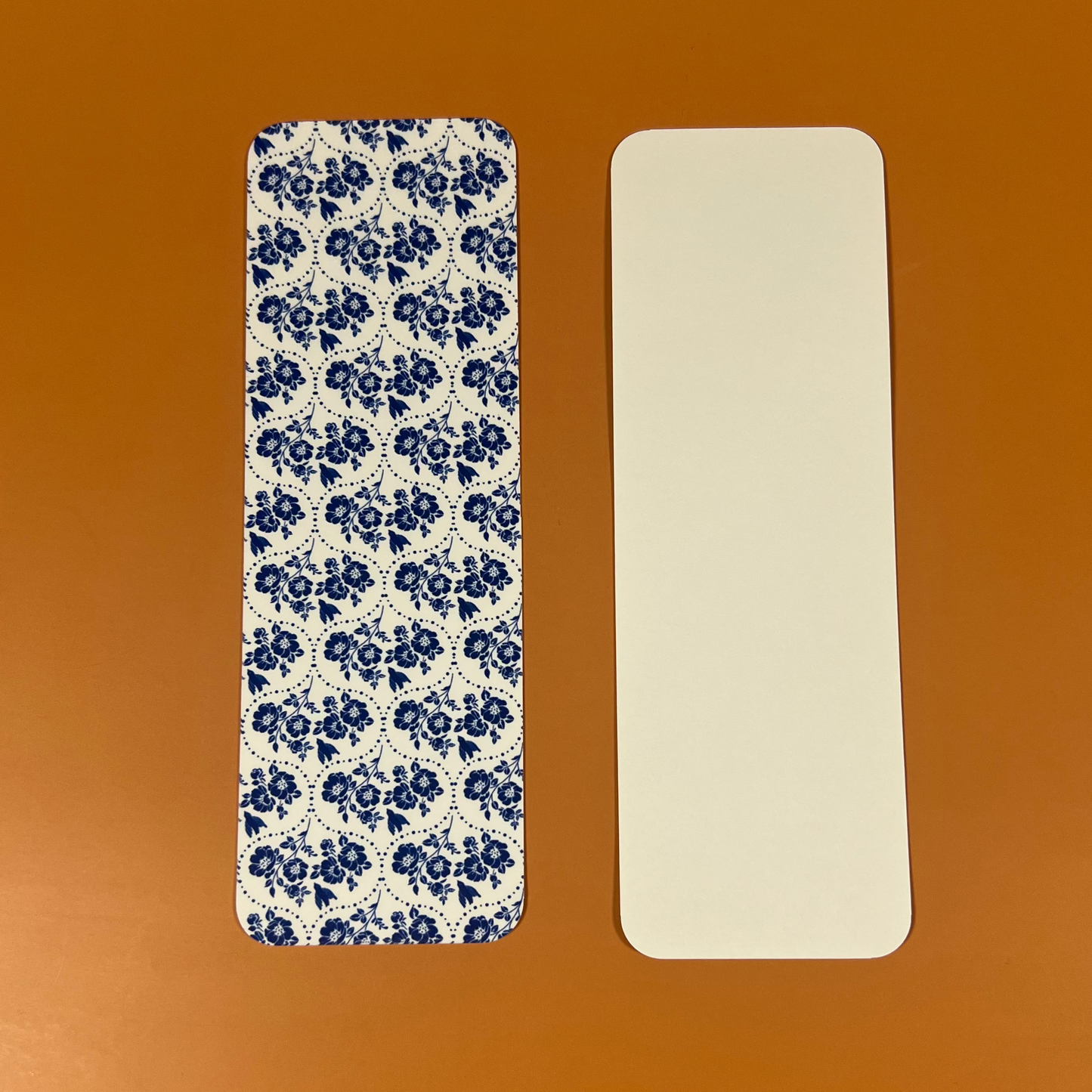 Blue Floral Bookmark