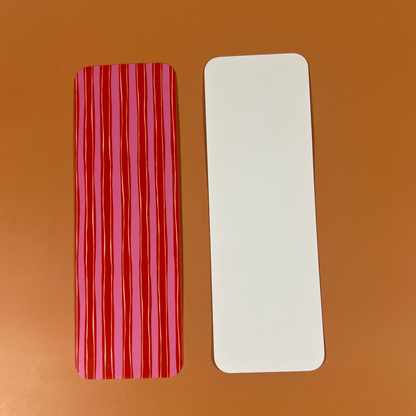 Red & Pink Striped Bookmark