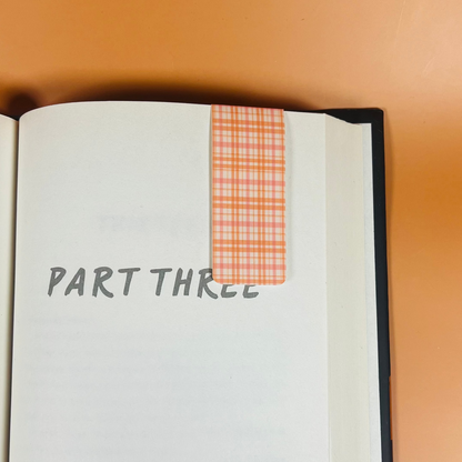 Autumn Plaid Magnetic Bookmark