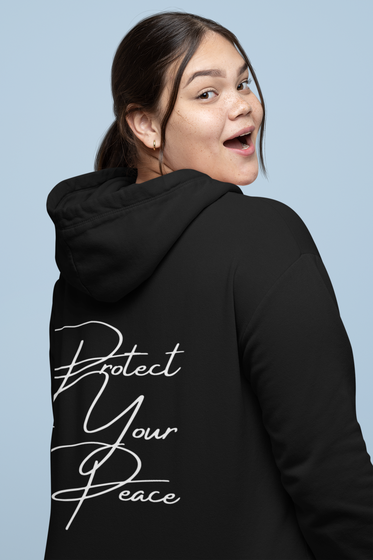 Protect Your Peace Script Hoodie (Black)