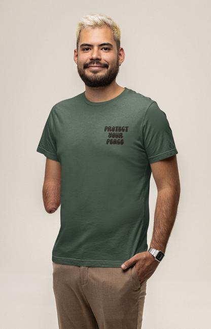 Protect Your Peace  Pocket T-Shirt (pine green)