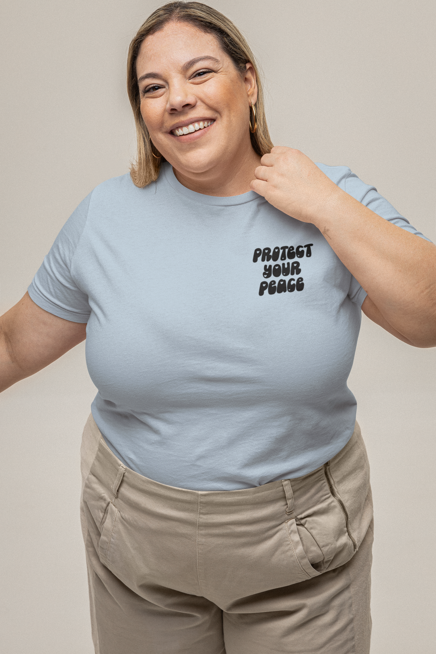 Protect Your Peace  Pocket T-Shirt (baby blue)